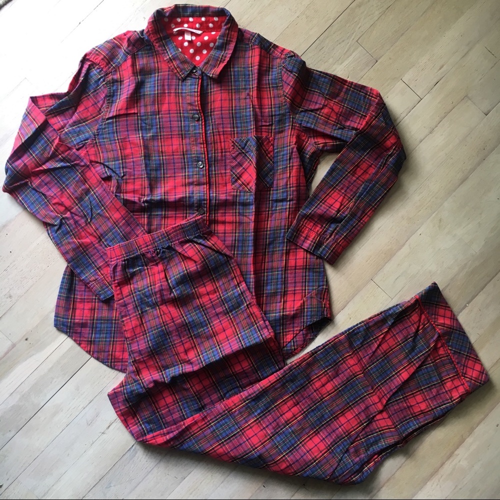 Victoria Secret Plaid Pajama Set Size M